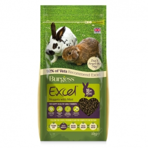 (E) Burgess Excel Rabbit Nuggets with Mint 2kg [BB 03-11-2021]