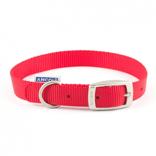 Ancol Heritage Nylon Collar Red Size 3-4