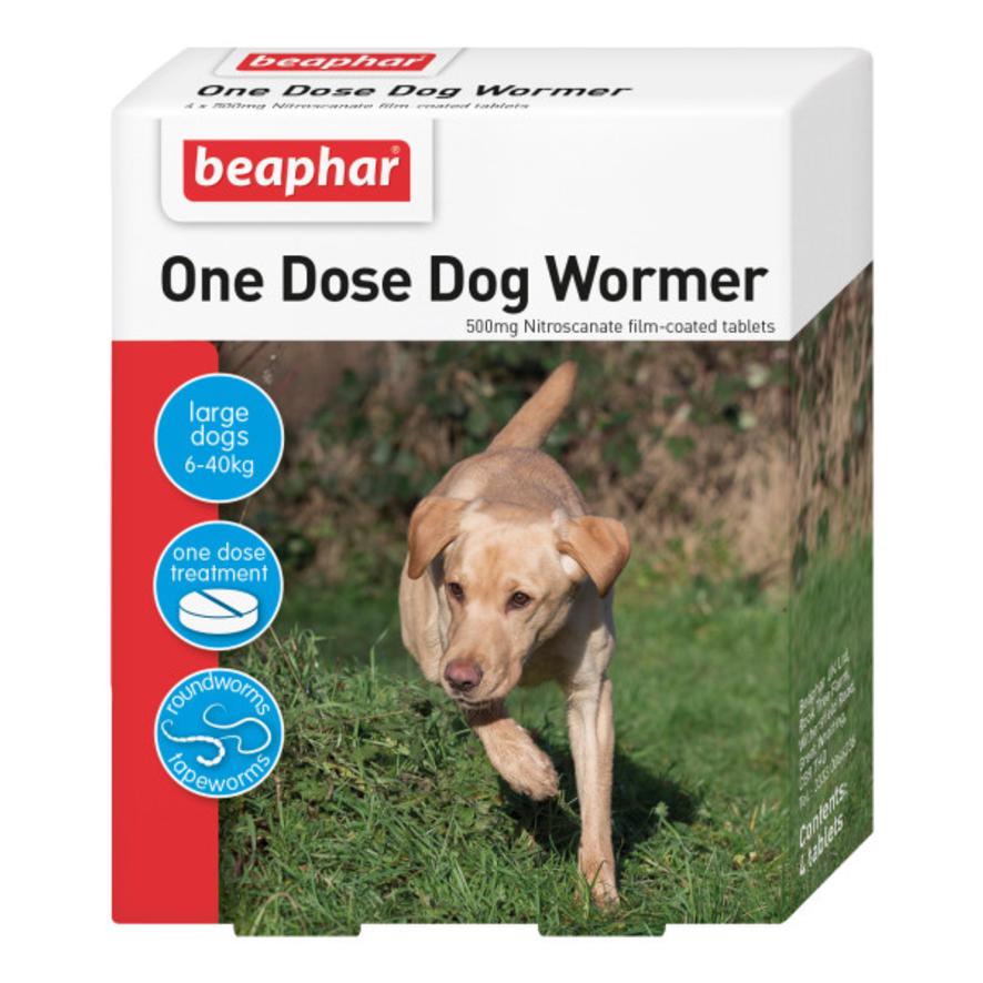 Beaphar One Dose Wormer for Dogs 4-pk