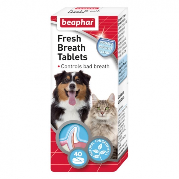 (E) Beaphar Fresh Breath Tablets 40pk [BB 05-2022]