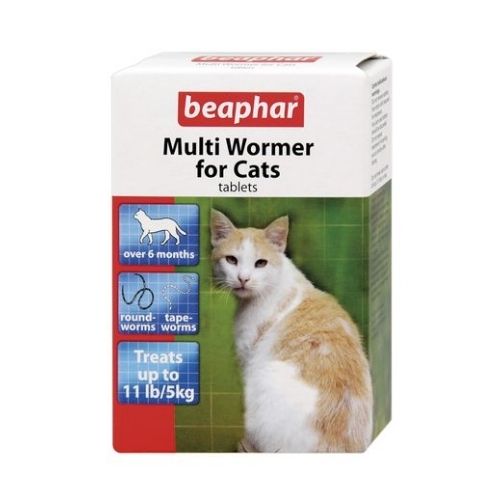 (E) BEAPHAR Multi Wormer Tablets for Cats 12pk [BB 05-11-21]