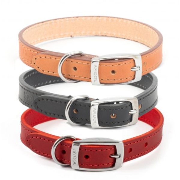 Ancol Heritage Classic Leather Collars ALL COLOURS