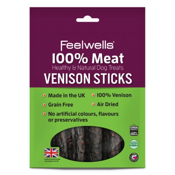 Feelwells Venison Sticks 100gm