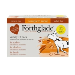 Forthglade Brown Rice Variety Pack 12x395g [Turkey, Lamb, Chicken]