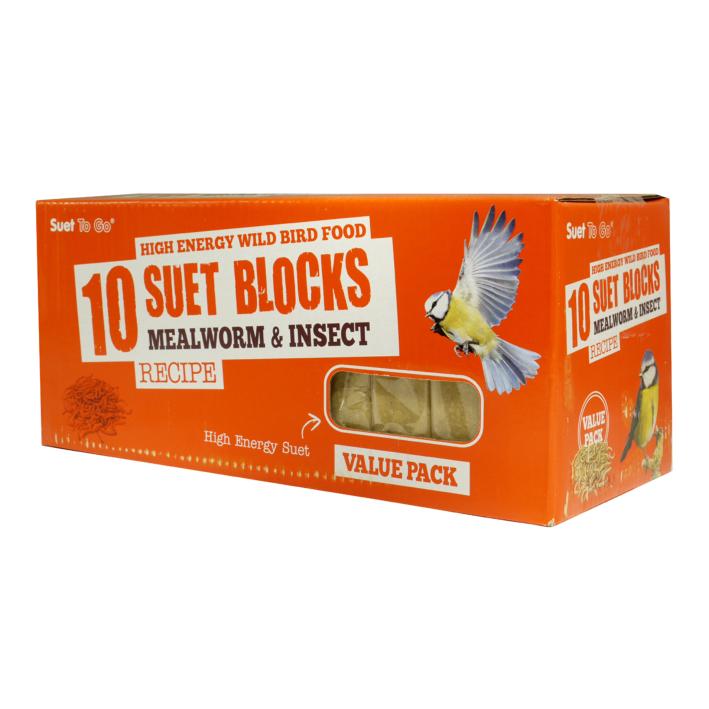 Suet to Go Suet Blocks Mealworm & Insect 10pk