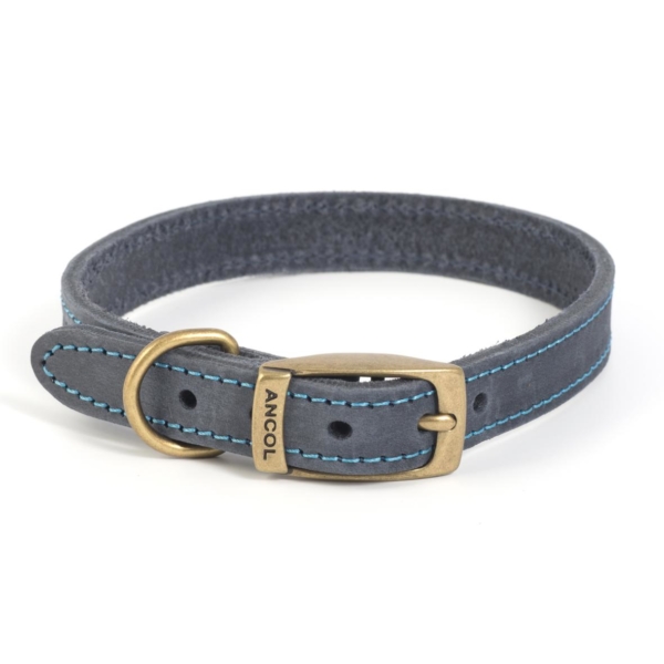 ANCOL Timberwolf Blue Leather Collar