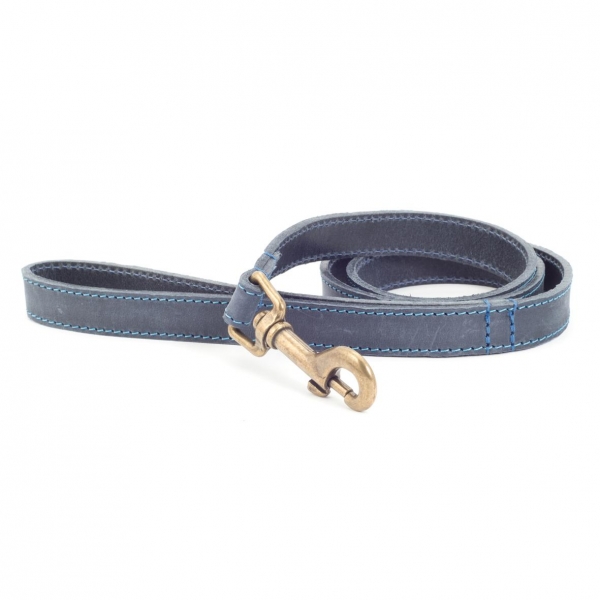 Ancol Timberwolf Leather Lead Blue