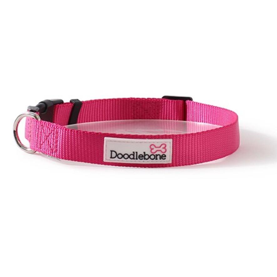(D) Doodlebone Bold Nylon Collar Cerise Pink XL 60-75cm