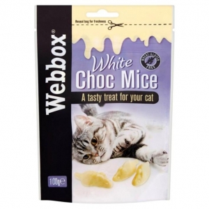 (E) Webbox White Choc Mice 100g [BB 01-2022]