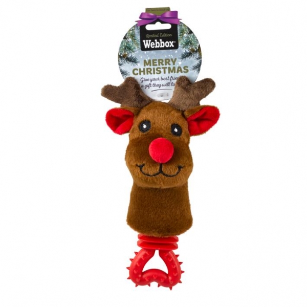 Webbox Festive Teether Reindeer w/ Bell 18cm