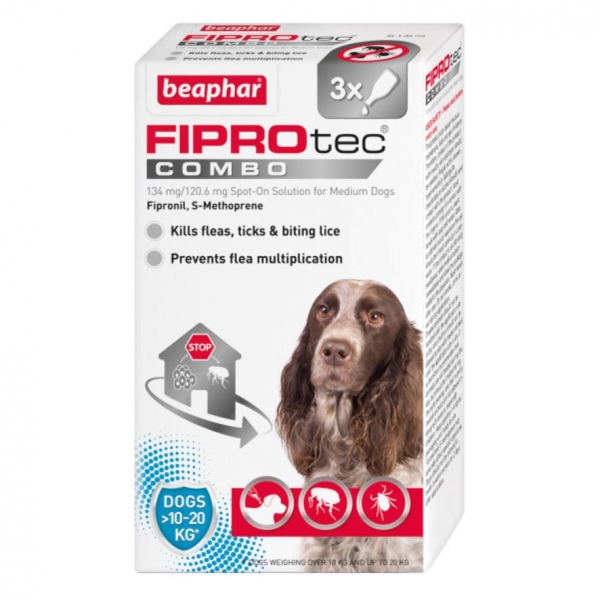 Beaphar FIPROtec Combo for Medium Dogs 3 Treatment
