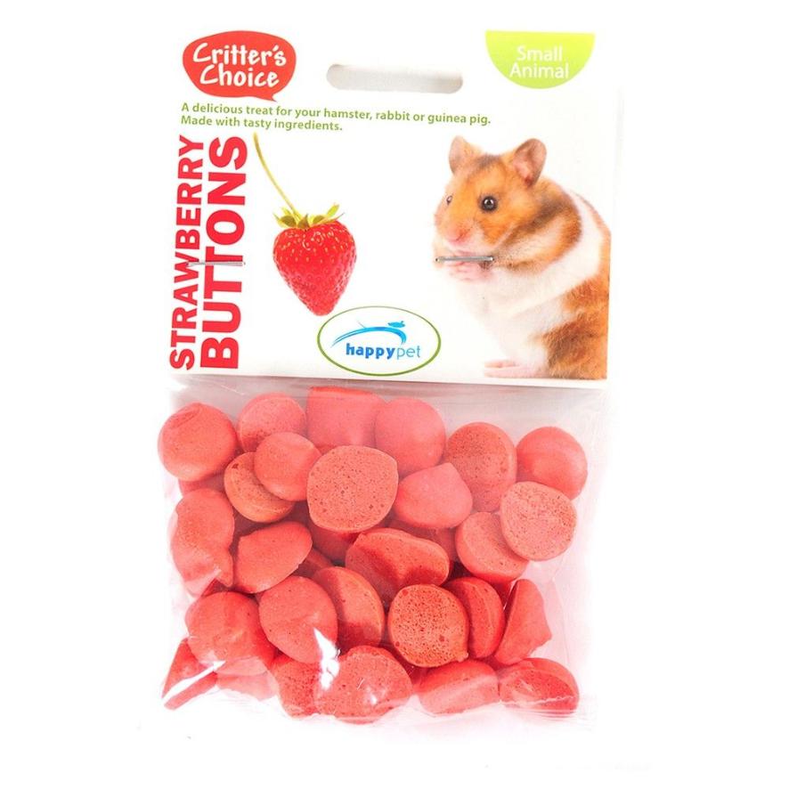 Critters Choice Strawberry Buttons 40gm