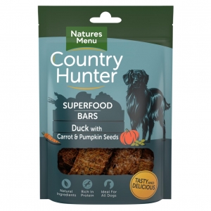 Natures Menu Country Hunter Superfood Bars Duck 100gm
