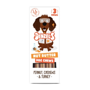 Denzels Nut Butter Dog Chews Peanut, Cashew & Turkey 3pk