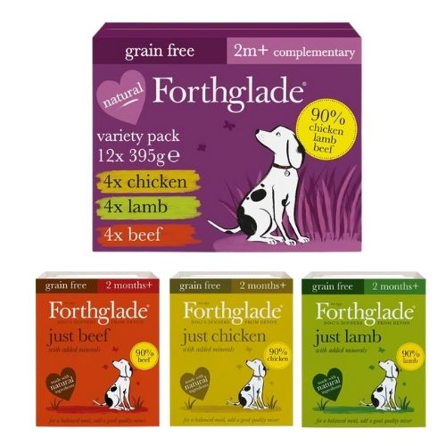 Forthglade Just Meat Variety Pack Trays 12x395g
