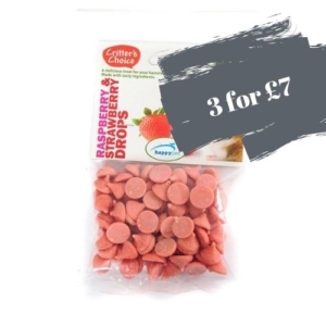 Critters Choice Raspberry & Strawberry Drops 75g OFFER