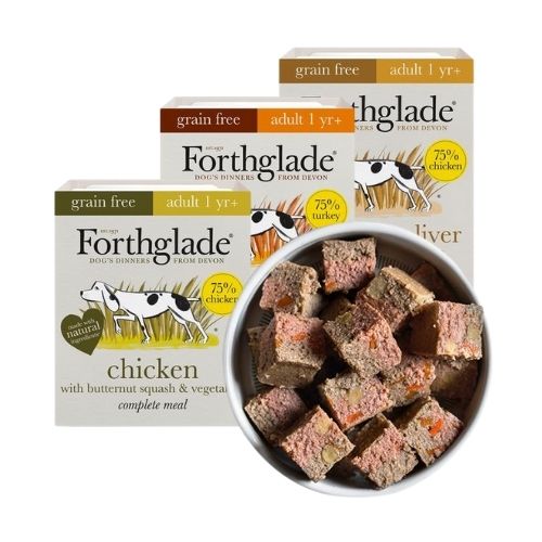 Forthglade Adult Complete Meal Grain Free Variety Pack 12x395g [Chicken, Turkey, Chicken with Liver]
