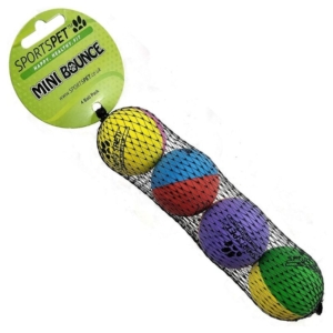 SPORTSPET Mini Bounce Balls 4pk