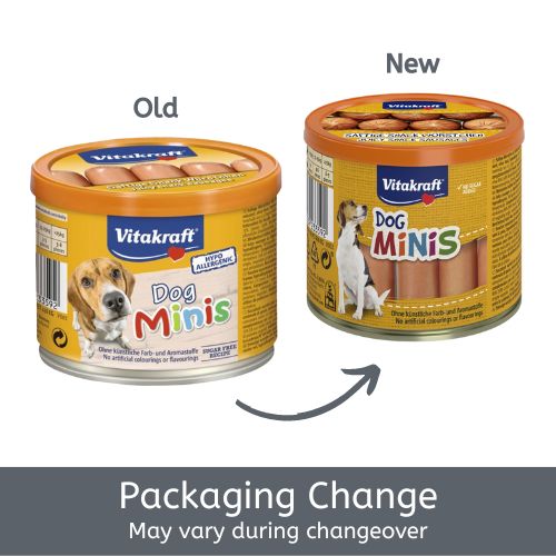 Vitakraft Dog Minis 190g Packaging Change