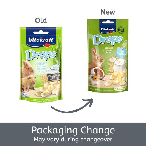 Vitakraft Yoghurt Drops 75g Packaging Change