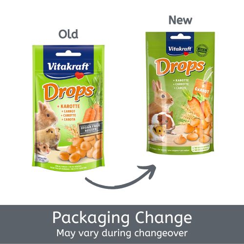 Vitakraft Carrot Drops 75g Packaging Change