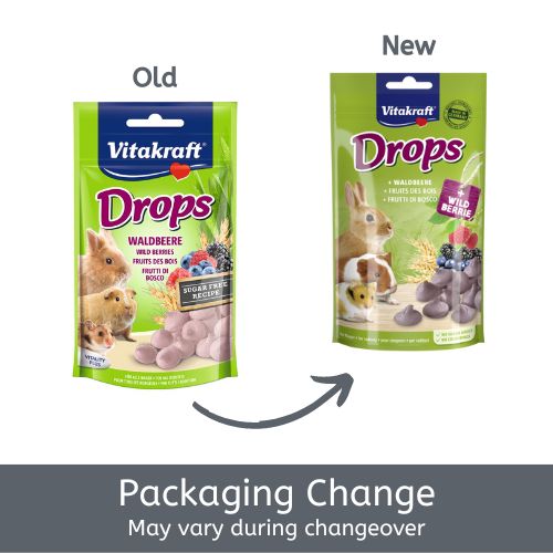 Vitakraft Wild Berry Drops 75g Packaging Change