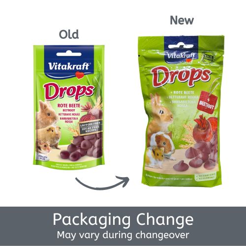 Vitakraft Beetroot Drops 75g Packaging Change