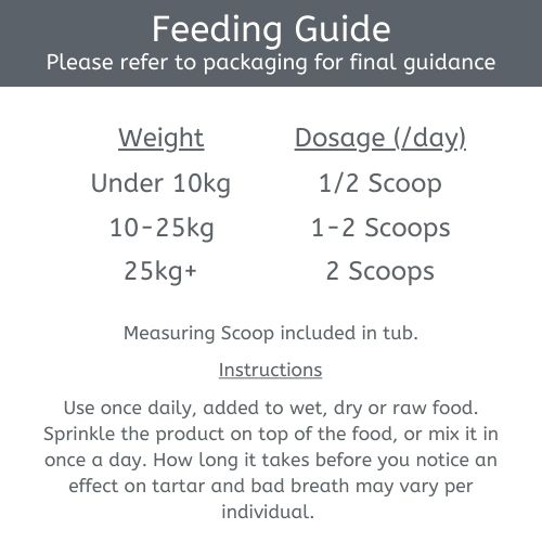 PlaqueOff Dental Powder Feeding Guide