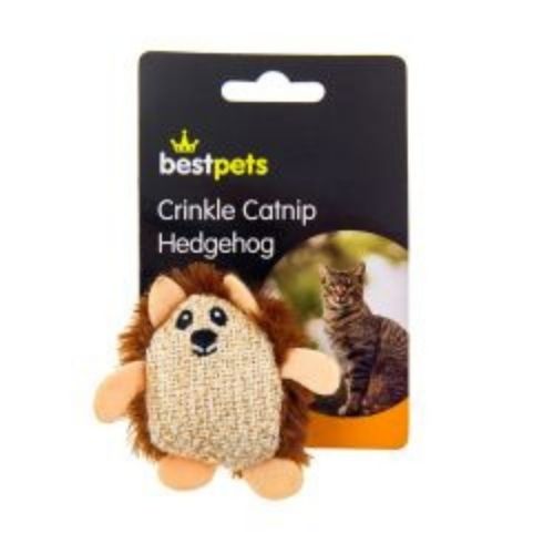 BestPets Crinkle Catnip Hedgehog