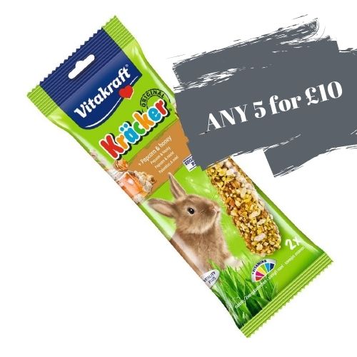 Vitakraft Rabbit Kracker Sticks Popcorn & Honey 2pcs