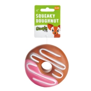Simply Pet Squeaky Doughnut 4"