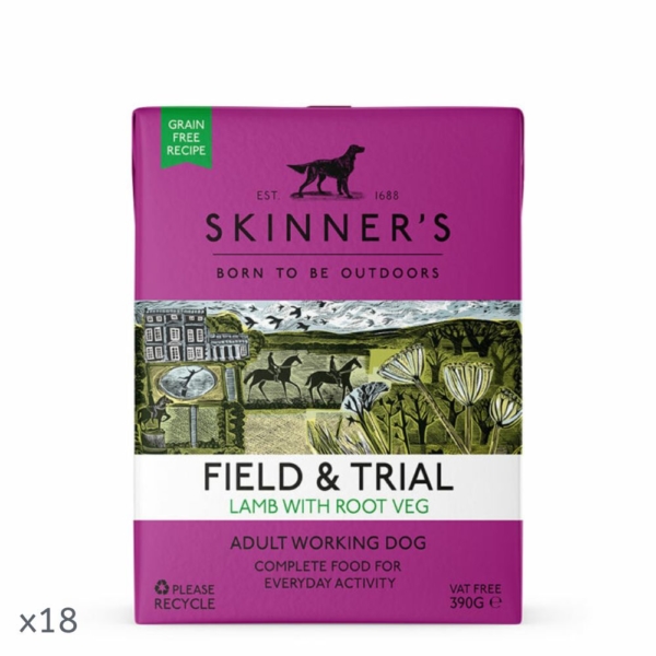 SKINNER'S Field & Trial Trays Lamb with Root Veg 18x390g