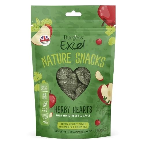 Excel Nature Snacks Herby Hearts 60g