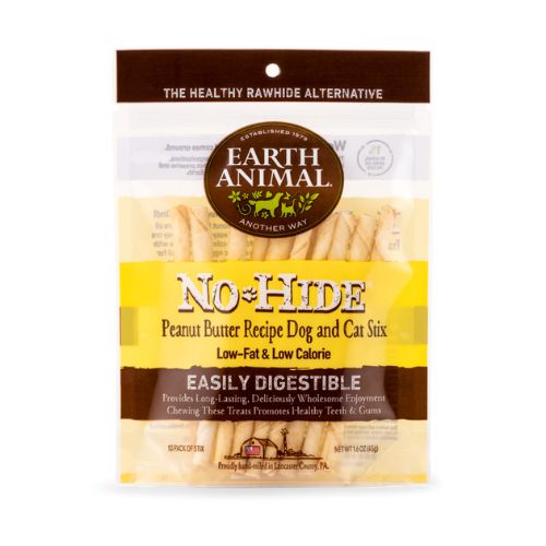 Earth Animal No-Hide Peanut Butter STIX 10pk