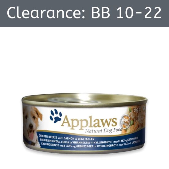 Applaws Dog Chicken Breast, Salmon & Vegetables Can 156g [BB 10-22]