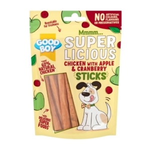 Good Boy SuperLicious Chicken Sticks with Apple & Cranberry 100g