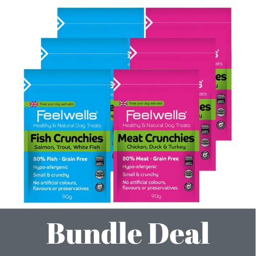 Feelwells Grain Free Crunchies Treat Bundle 6x90g