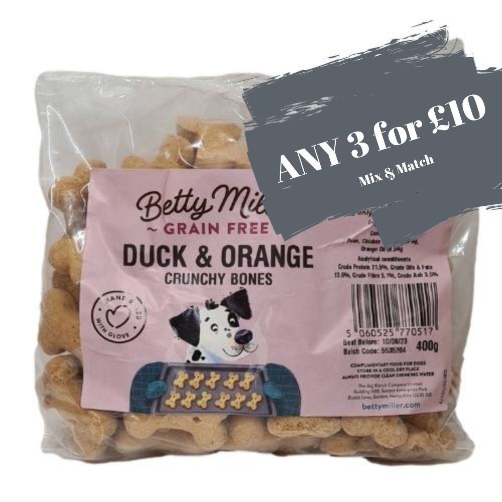 Betty Miller Duck & Orange Crunchy Bones 400g