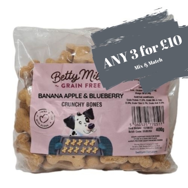 Betty Miller Banana, Apple & Blueberry Bones 400g