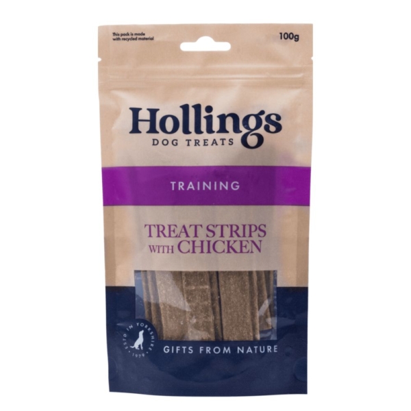 Hollings Chicken Treat Strips 100g