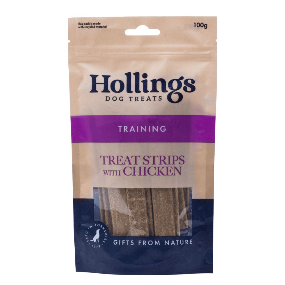 Hollings Meat Treat Strips with Chicken 100g