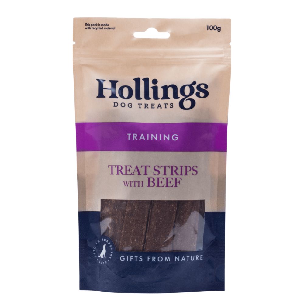 Hollings Beef Treat Strips 100g