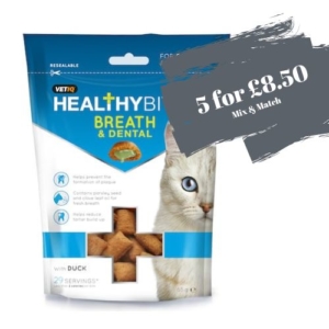VetIQ Healthy Bites Breath & Dental Cat Treats 65g