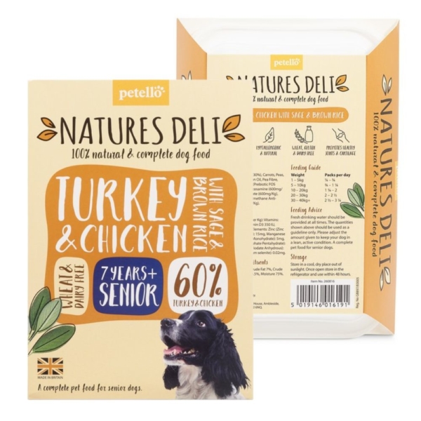 NATURES DELI Trays Senior Turkey & Chicken 7x400g