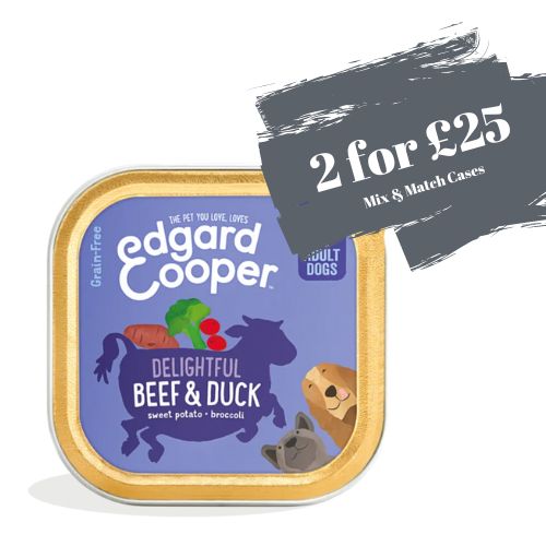 Edgard & Cooper Trays Beef & Duck 11x150g OFFER