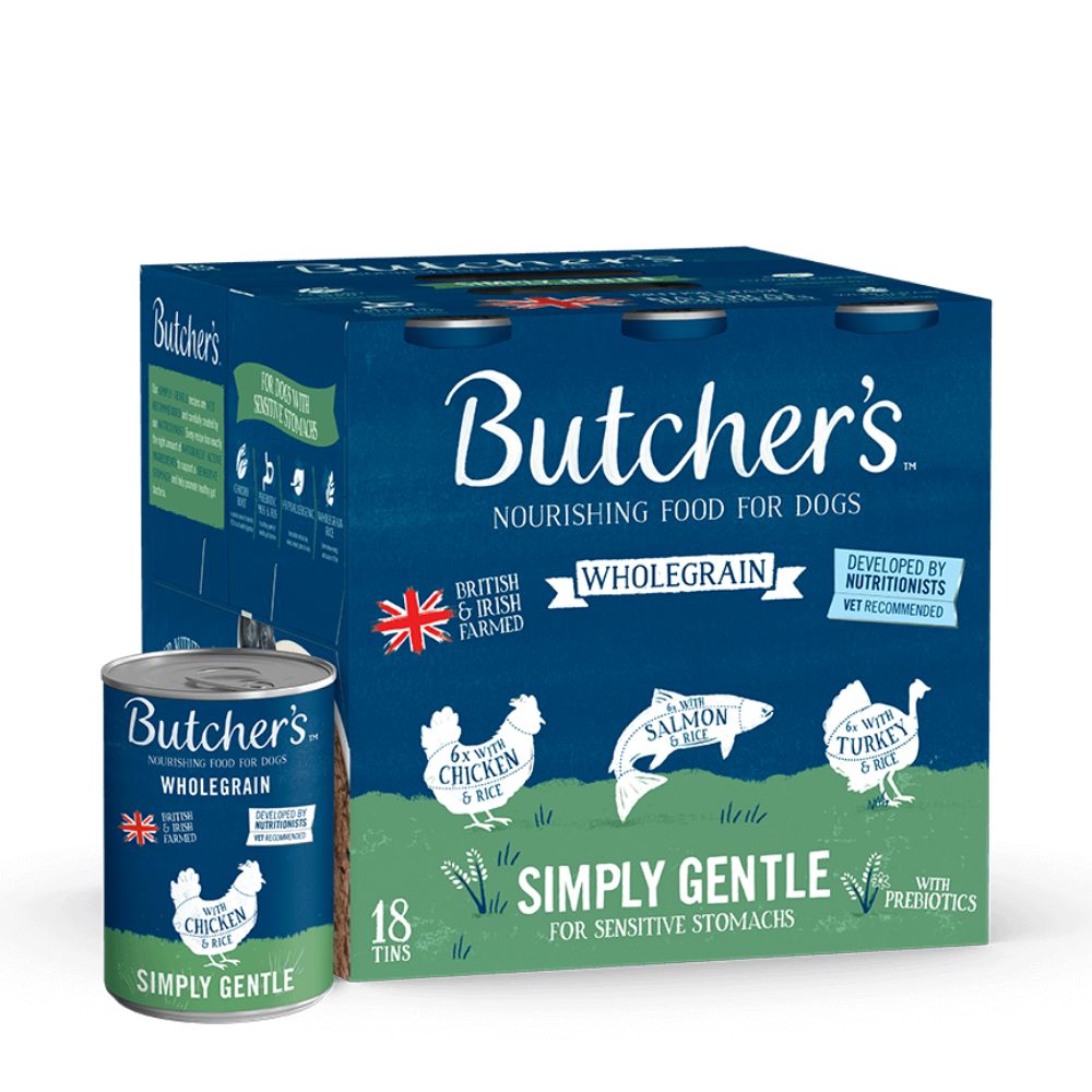 Butchers Simply Gentle Dog Food Tins 18x390g
