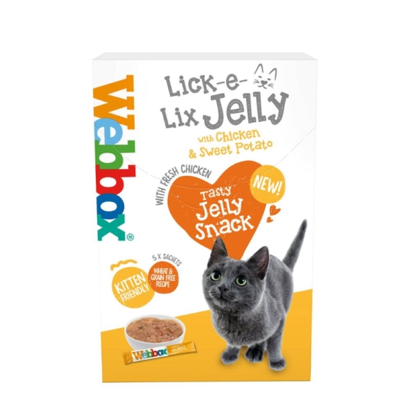Webbox Lick e Lix Jelly with Chicken & Sweet Potato 5x10g