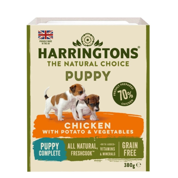 HARRINGTONS Puppy Trays Chicken with Potato & Veg 8x380g