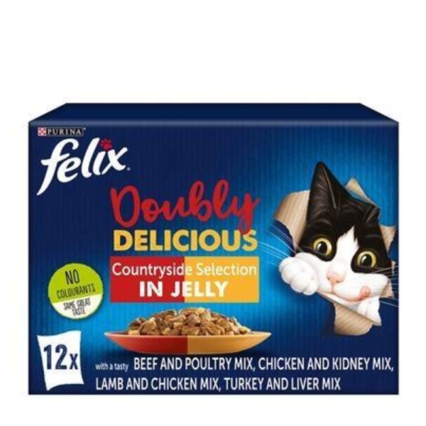 Felix Doubly Delicious Countryside Selection in Jelly 12x100g
