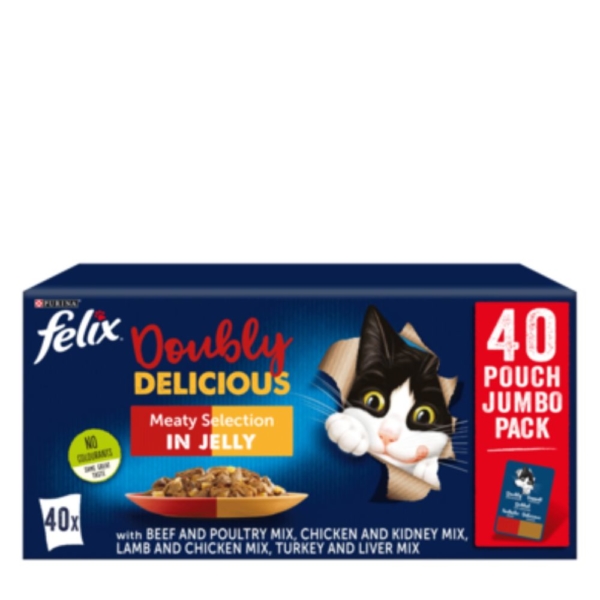 Felix Doubly Delicious Meaty Selection in Jelly 40x100g